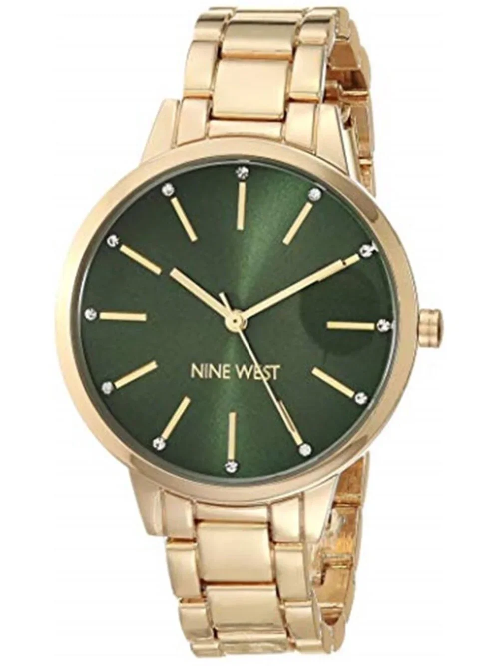 Nine West Women's Crystal Accented Bracelet Watch